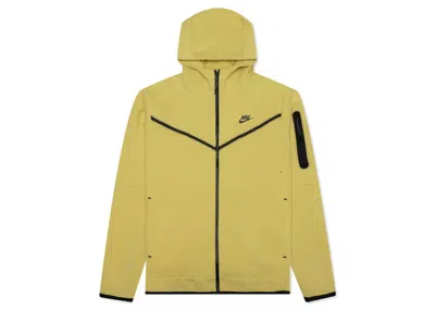 Pre-owned Nike Men's  Sportswear Tech Fleece Fullzip Hoodie In Saturn Gold/black