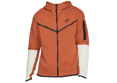 Pre-owned Nike Men's  Sportswear Tech Fleece Hoodie In Burnt Sunrise/light Bone/black