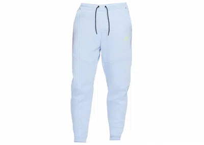 Pre-owned Nike Men's  Sportswear Tech Fleece Jogger Pant In Cobalt Blue Bliss/light Lemon Twist In Multi