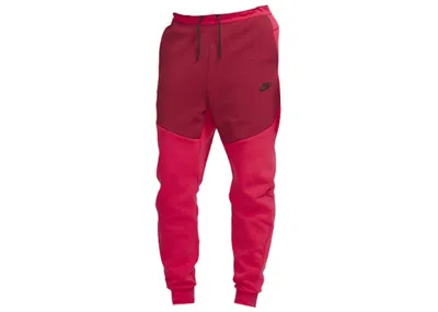 Pre-owned Nike Men's  Sportswear Tech Fleece Joggers In Red