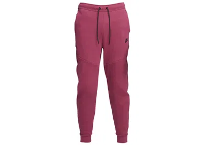 Pre-owned Nike Men's  Sportswear Tech Fleece Joggers In Rosewood/black