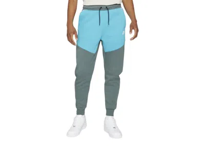 Pre-owned Nike Men's  Sportswear Tech Fleece Joggers In Signal Blue/grey In Multi
