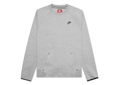 Pre-owned Nike Men's  Sportswear Tech Fleece Og Crewneck Sweatshirt In Dark Grey Heather/black