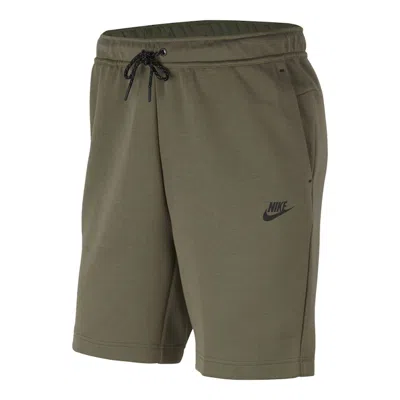 Pre-owned Nike Men's  Sportswear Tech Fleece Short In Olive Green