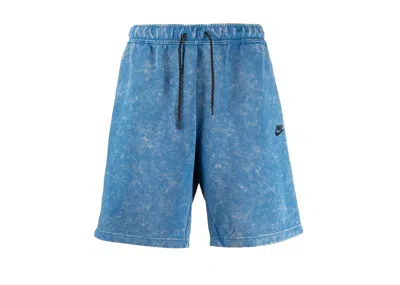 Pre-owned Nike Men's  Sportswear Tech Fleece Shorts In Dark Marina Blue/black
