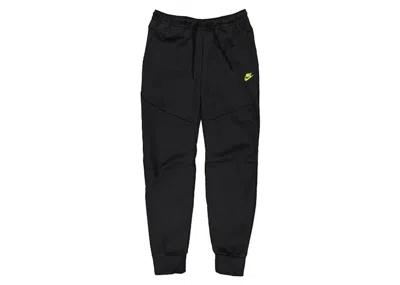 Pre-owned Nike Men's  Sportswear Tech Fleece Sweatpants In Black/volt In Multi
