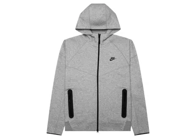Pre-owned Nike Men's  Sportswear Tech Fleece Windrunner Fullzip Hoodie In Dark Grey Heather/black
