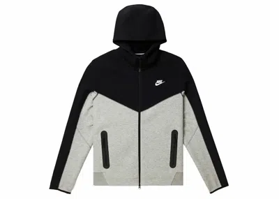 Pre-owned Nike Men's  Sportswear Tech Fleece Windrunner Fullzip Hoodie In Dark Grey Heather/black/white