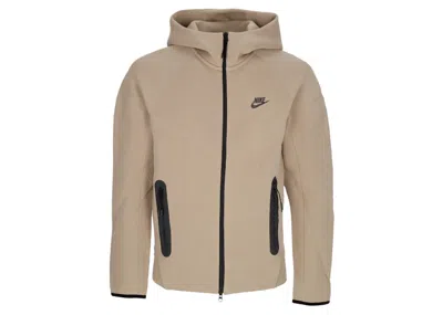 Pre-owned Nike Men's  Sportswear Tech Fleece Windrunner Fullzip Hoodie In Khaki/black