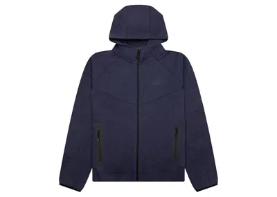 Pre-owned Nike Men's  Sportswear Tech Fleece Windrunner Fullzip Hoodie In Obsidian Heather/black