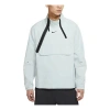 Nike Men's  Sportswear Tech Pack Logo Casual Splicing Woven Breathable Jacket Tops Light Silver In Blue
