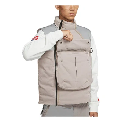 Nike Men's  Sportswear Therma-fit Tech Pack Colorblock Splicing Stay Warm Vest Tops Moon Lime In Neutral