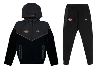 Pre-owned Nike Men's  Sportswear X Central Cee Syna World Tech Fleece Hoodie & Joggers Set In Black/metallic Re In Multi