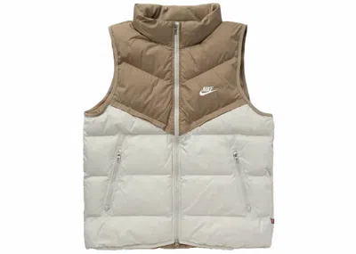 Pre-owned Nike Men's  Stormfit Windrunner Insulated Vest In Khaki/light Bone/sail In Multi