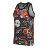 Nike Men's  Street Graffiti Basketball Sports Vest 'black Red' In Multi