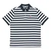 Nike Men's  Stripe Short Sleeve Polo Black Polo Shirt