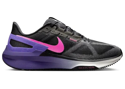 Pre-owned Nike Men's  Structure 25 Laser Fuchsia Sneakers In Black/anthracite/field Purple