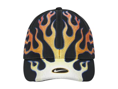 Pre-owned Nike Men's  Structured Og Flame Club Cap In Black