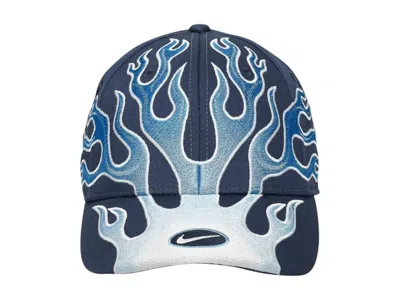 Pre-owned Nike Men's  Structured Og Flame Club Cap In Midnight Navy Blue