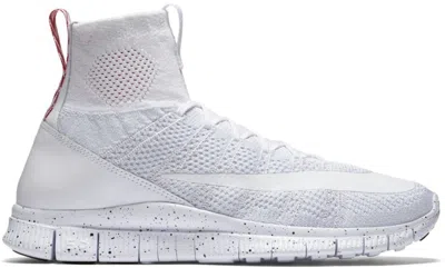 Pre-owned Nike Men's  Superfly Mercurial Sneakers In White/pure Platinum/university Red