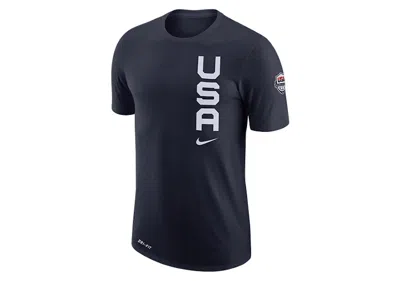 Pre-owned Nike Men's  Team Usa Therma Flex Tokyo 2020 Showtime T-shirt In Obsidian/black/white In Multi