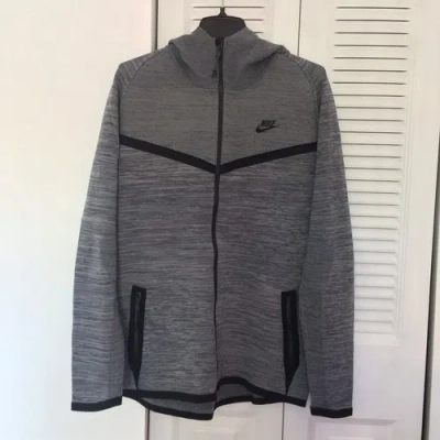 Pre-owned Nike Men's  Tech Knit Windrunner Hoodie 'cool Grey' Sz Xl [728685 043] In Gray