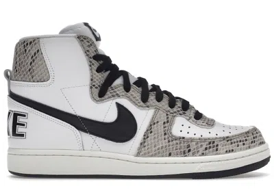 Pre-owned Nike Men's  Terminator High Cocoa Snake (2022) Sneakers In White/black/sail