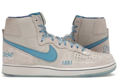 Pre-owned Nike Men's  Terminator High Spelman College Sneakers In Light Bone/photo Blue/phantom