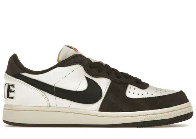 Pre-owned Nike Men's  Terminator Low Croc Sneakers In Velvet Brown/black/sail In Multi