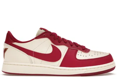 Pre-owned Nike Men's  Terminator Low Ny Vs. Ny Sneakers In Coconut Milk/noble Red/track Red