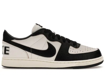 Pre-owned Nike Men's  Terminator Low Prm Croc Sneakers In Phantom/black/coconut Milk