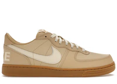 Pre-owned Nike Men's  Terminator Low Prm Sneakers In Sesame/coconut Milk In White