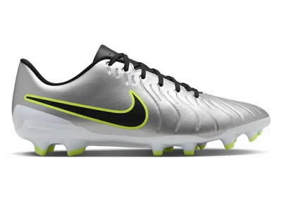 Pre-owned Nike Men's  Tiempo Legend 10 Club Mg Sneakers In Metallic Silver/volt/black
