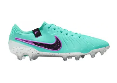 Pre-owned Nike Men's  Tiempo Legend 10 Elite Fg Mad Ready Pack Sneakers In Hyper Turquoise/black