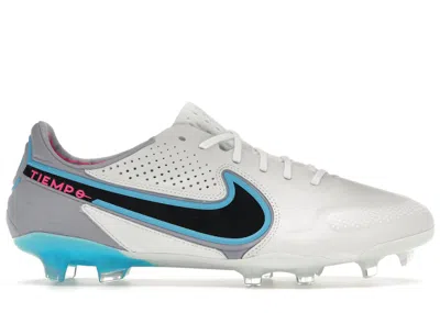 Pre-owned Nike Men's  Tiempo Legend 9 Elite Fg Blast Pack Sneakers In White/baltic Blue/pink Blast
