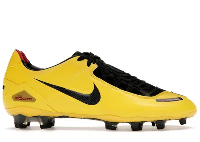 Pre-owned Nike Men's  Total 90 Laser Fg Sneakers In Varsity Maize/black/metallic Gold In Multi