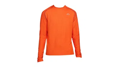 Pre-owned Nike Men's  Trail Long Sleeve Running Top In Orange
