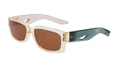 Pre-owned Nike Men's  Variant L Sunglasses In Coconut Milk/brown