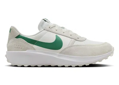 Pre-owned Nike Men's  Waffle Nav Malachite Sneakers In Sail/light Bone/white