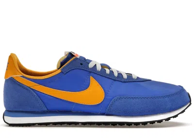 Pre-owned Nike Men's  Waffle Trainer 2 Sneakers In Medium Blue/university Gold/white In Multi
