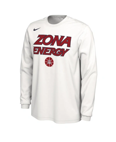 Nike Unisex   White Arizona Wildcats 2024 On-court Bench Energy Long Sleeve T-shirt