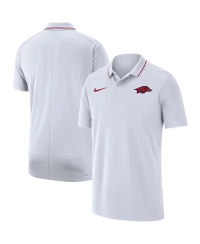 Nike Men's  White Arkansas Razorbacks 2023 Coaches Performance Polo Shirt