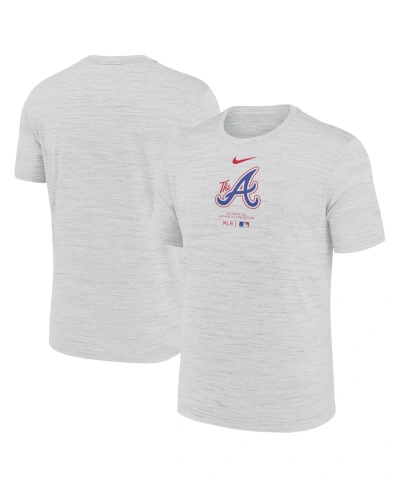 Nike Atlanta Braves City Connect Practice Velocity  Men's Dri-fit Mlb T-shirt In White