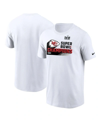 Nike Men's  White Kansas City Chiefs Super Bowl Lviii Champions Iconic T-shirt