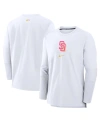 NIKE MEN'S NIKE WHITE SAN DIEGO PADRES AUTHENTIC COLLECTION CITY CONNECT PLAYER TRI-BLEND PERFORMANCE PUL