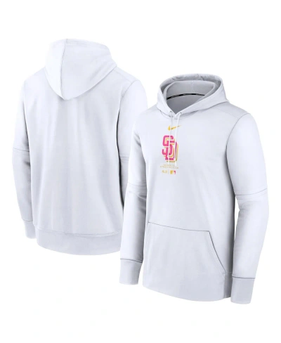 Nike Men's  White San Diego Padres City Connect Practice Performance Pullover Hoodie