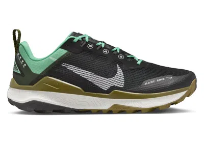 Pre-owned Nike Men's  Wildhorse 8 White Sneakers In Black/spring Green/olive Flak