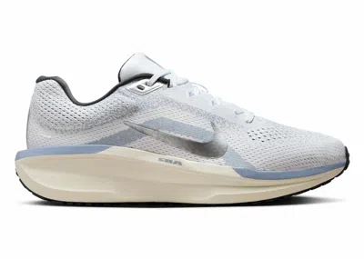 Pre-owned Nike Men's  Winflo 11 Metallic Silver Sneakers In White/ashen Slate/anthracite In Multi