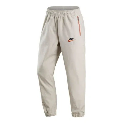 Nike Men's  Woven Logo Printing Sports Pants/trousers/joggers Autumn White In Neutral