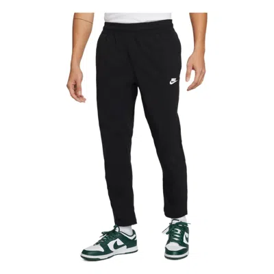 Nike Men's  Woven Solid Color Small Label Lacing Casual Sports Pants/trousers/joggers Black In Green